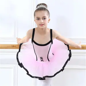Hot Sale High Quality Cheap Kids Girls Children Dance Wear Costume Cute Pink Lilac Camisole Ballet Tutu Dress