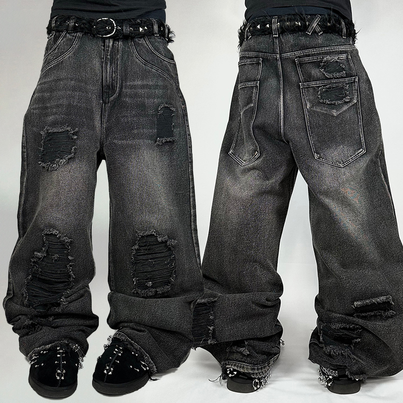 YSJY Manufacturer Custom Vintage Streetwear Y2K Denim Pants