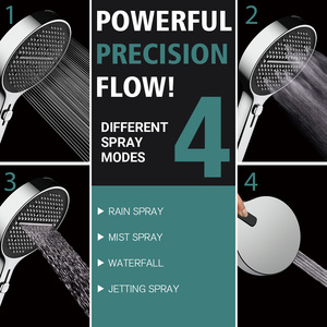 Waterfall Spa Hand <strong>Shower</strong> <strong>Head</strong> 3+1 Modes <strong>Rainfall</strong> Handheld <strong>Shower</strong> Jetting Spray Showerhead <strong>with</strong> <strong>Shower</strong> <strong>Hose</strong> - Product Image 2