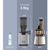 BK03 grande bouche en acier inoxydable Portable pur petite canne à sucre presse-agrumes robuste Jucer Machine lente fruits presse-agrumes