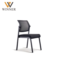 Chaise de bureau scolaire moderne en plastique avec accoudoirs fixes, design ergonomique, sièges en maille respirante et doux pour salon