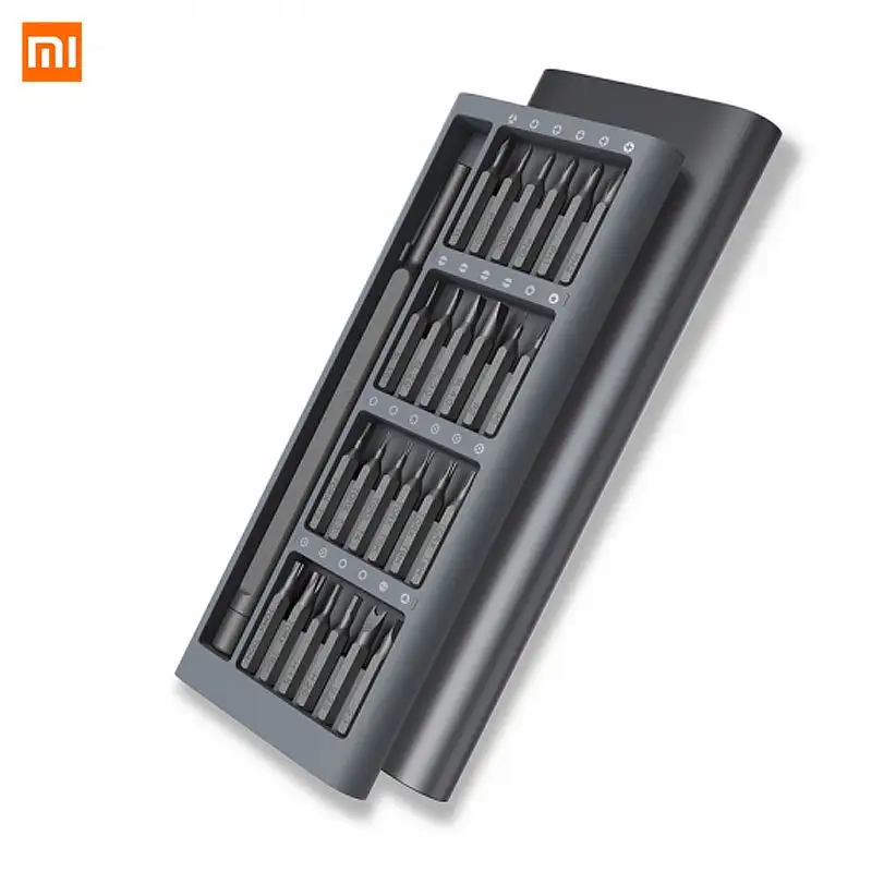 मूल Xiaomi 1 प्रेसिजन पेचकश संयोजन सेट चुंबकीय ड्रिल बिट में 24 Mijia परिवार किट की मरम्मत उपकरण