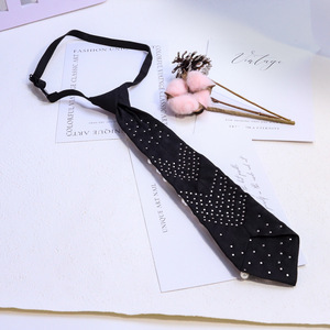 Corbata Elegante Informal de Moda al por Mayor con Perlas y Diamantes de Imitación, Corbata Versátil para Mujer, Estilo Japonés sin Nudos, Estilo Universitario Informal - Product Image 4