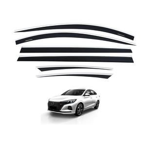 Accesorios TXR, viseras automáticas, ventana negra con Deflector <span class=keywords><strong>de</strong></span> acero inoxidable, <span class=keywords><strong>Protector</strong></span> solar para <span class=keywords><strong>lluvia</strong></span> para Changan EADO PLUS 2018-2023 - Product Image 1