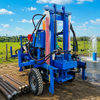 Machine de forage de puits d'eau portable, directe usine, pour une profondeur de 200 m, stable et performante