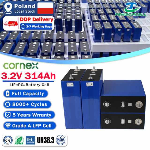 EU Stock Tax Free DDP Brand New 3.2V 314Ah 320Ah Rechargeable Prismatic Lifepo4 Battery Cell for DIY Lithium Battery Pack