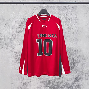 Paris High-Version <span class=keywords><strong>B</strong></span> Brand 2026 Nuova Serie Collaborativa Ricamata in Rete con Scollo <span class=keywords><strong>a</strong></span> <span class=keywords><strong>O</strong></span>, Silhouette Colorblock, Vestibilità Ampia, 280g, con Scritta - Product Image 3