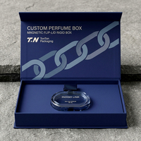 Confezione Regalo di Lusso Personalizzata per Eau De Parfum Blu, Scatola Magnetica per Fragranze con Scatola in Carta Profumata e Espositore per Profumi