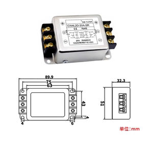 Filtro di alimentazione monofase a due stadi 110V DC CW4L2D-3A/6A/10A/20A-SR Anti-jamming 3A Audio 6A CW4L2D-20A-SR di purificazione Audio - Product Image 6