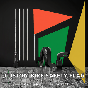 Bandera de Seguridad para Bicicleta Baisida Personalizable y Duradera, Banderines para Niños, Banderas para Coche/Bicicleta, Forma Rectangular, Material de Poliéster, Serigrafía - Product Image 2