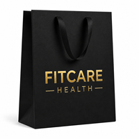 Emballage de boutique sacs en papier biodégradables pour faire du shopping ruban sérigraphié en relief avec logo personnalisé pour vêtements fourrure