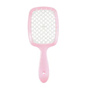 Vent Detangle Hair Brush Free Sample Customized Logo Hollowed-out Scalp Massage Comb Hair Brush ABS Detangling Vent Shower Hair Brush