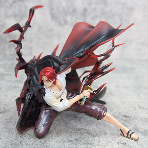 Figurines d'anime de 18 cm One Piece, IU aux cheveux rouges, position accroupie, Haoushoku Haki, Akakami No Shankusu, Quatre Empereurs - Product Image 2