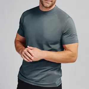 High Quality Quick Dry 95% Polyester 5% Spandex Gym T Shirt Active Wear Athletic Sweat Fit T-Shirts