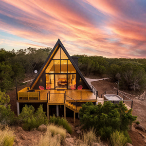 Casa Prefabricada Triangular, Proveedor de Proyectos de Cabañas Modulares, Segunda Vivienda, Hotel Safari Lodge, Villa, Estudio, <span class=keywords><strong>Llave</strong></span> <span class=keywords><strong>en</strong></span> <span class=keywords><strong>Mano</strong></span>, Calidad Aprobada, Acero - Product Image 3