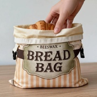 Sacs de conservation alimentaire en cire d'abeille, sans plastique, sûrs et recyclables, pour la pâtisserie et l'emballage du pain, avec option de logo personnalisé