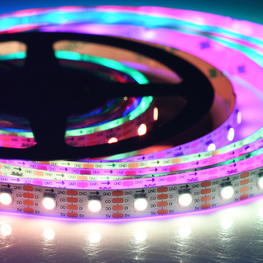 Hot SK9822 APA102 60 leds Led Light Strip addressable pixel waterproof rgb LC8822 Flex Led Strip Light