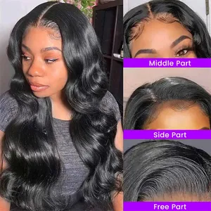 Wholesale Original Vietnamese 13x4 13x6 Transparent Swiss Lace Frontal Body Wave Lace Frontal Wigs Human Hair For Black Woman