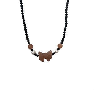 Collar de plata de ley S925 con lazo, cadena de clavícula con luz de luna naranja para mujer, regalo, joyería, accesorio de moda elegante - Product Image 5