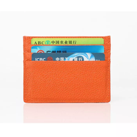 Dompet Kulit Asli Minimalis Tipis 35mm Ringan dengan Logo Kustom Buatan Tangan Mewah Mount Yanzhi, Dilengkapi Pelindung RFID
