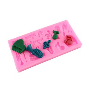 HY-molde <span class=keywords><strong>de</strong></span> silicona para decoración <span class=keywords><strong>de</strong></span> pasteles, instrumentos musicales, notas, dulces - Product Image 4