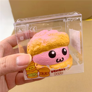 Expression Ice Cream Puff Slow <b>Rebound</b> Stress Relief Toy, Soft Stress-relief PU Simulation Toy, PU Material - Product Image 4