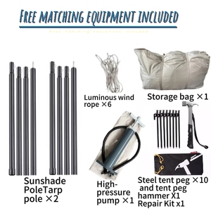 Carpa de Camping Triangular Inflable de PVC Resistente a los Rayos UV y a la Lluvia de 4m² para Exteriores - Product Image 5