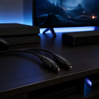 Câble audio optique numérique SPDIF Toslink mâle-mâle à embout carré en PVC pour HDTV/projecteur ou équipement audio 1m