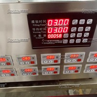 Machine de remplissage semi-automatique d'eau et de boissons contrôlée par PLC à 10 buses en acier inoxydable pour le verre et les sacs