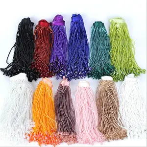 Luxury teal color beaded tassel fringe trimming with crystal for costume dress