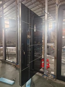 Novedad <span class=keywords><strong>Puertas</strong></span> de Entrada Personalizables de Losa de Aluminio Forjado para Exterior de Casa, Puerta Pivotante de Seguridad, Portón Principal Frontal - Product Image 4