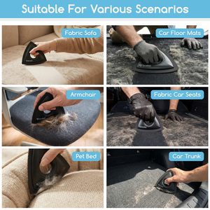 Triangle Pet Hair Remover Brush Reusable Silicone Carpet Lint Remover Tool for Car <b>Seat</b> Sofa <b>Dog</b> Fur Cleaning - Product Image 5