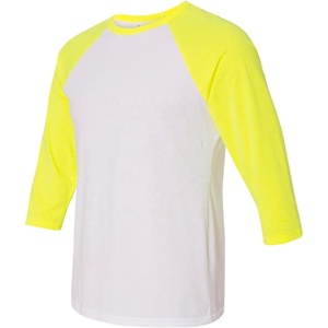 T-shirt populaire pour homme, coupe classique, basique, col rond, couleur contrastante, longueur standard, manches raglan, en Spandex/Coton, écologique, 180g - Product Image 5