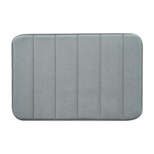 Alfombra de Baño Rectangular de Espuma Viscoelástica, Color Gris Claro, Absorbente y Antideslizante - Product Image 1