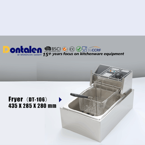 Dontalen 6L*2 Commercial Stainless Steel Eco-friendly Potato <strong>Chips</strong> Chicken Frying Machine Electric Deep <strong>Fryers</strong> CE Industrial - Product Image 6