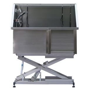 Baignoire électrique pour <span class=keywords><strong>toilettage</strong></span> canin, hauteur réglable, en acier inoxydable, avec rampe, équipement professionnel de <span class=keywords><strong>toilettage</strong></span> pour animaux de compagnie - Product Image 4