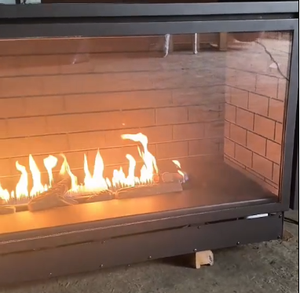 Cheminée à gaz intérieure électrique <span class=keywords><strong>de</strong></span> 72 pouces avec télécommande moderne et <span class=keywords><strong>chauffage</strong></span> en acier <span class=keywords><strong>pour</strong></span> villas, gaz naturel liquéfié, mur en briques - Product Image 4