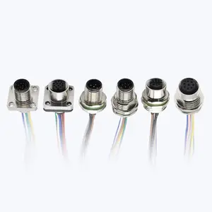 M5 m8 m12 m16 7/8 m23 wasserdichte Löt platine Schalttafel einbau buchse Stecker Buchse 3 4 5 6 8 12-poliger Kunststoff-Rundst ecker