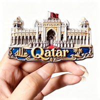 Aimants de réfrigérateur 3D en résine Asie Qatar, souvenir touristique, autocollant de réfrigérateur, cadeau artisanal, décoration