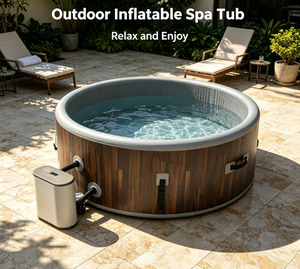 Bain à remous <span class=keywords><strong>gonflable</strong></span> de luxe DWF épaissi, baignoire portable pliable pour intérieur et extérieur, <span class=keywords><strong>spa</strong></span> de massage pour vacances en famille et location - Product Image 1