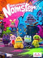 Lot de 8 boîtes en gros Reesee Culture Nomster Nom Bad Mood Porte-clés en peluche sonore Boîte mystère Figurines de jouets tendance Pendentif cadeau
