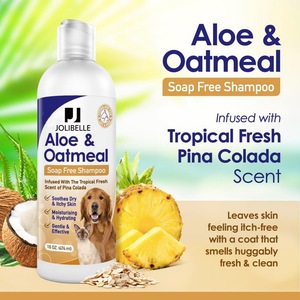 Shampoo pour <span class=keywords><strong>chien</strong></span> à l'avoine naturelle en marque propre avec de l'aloe vera apaisant pour les peaux sensibles, shampooing pour animaux de compagnie, formule <span class=keywords><strong>hypoallergénique</strong></span> - Product Image 2