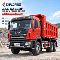 Camion benne lourd JAC Gallop 6x4 400HP pour la construction et le transport de sable
