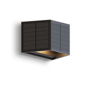 Lámpara Solar <span class=keywords><strong>de</strong></span> Exterior con Ángulo Ajustable, Estilo Nórdico, Ilumina hacia Arriba y hacia Abajo, con Sensor <span class=keywords><strong>de</strong></span> Luz Solar, Lámpara Negra para Jardín o Porche - Product Image 1