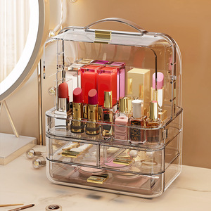 Cosmetic Organizer Box With Drawers Plastic Makeup <b>Storage</b> For Desktop <b>Dressing</b> <b>Table</b> Large Capacity Skincare Jewelry Rack - Product Image 3