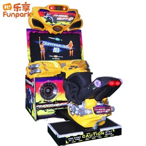 Macchina da Gioco Arcade Moto da Corsa Plug and Play, Simulatore di Motocicletta a Moneta per Sale Giochi Moderne - Product Image 1