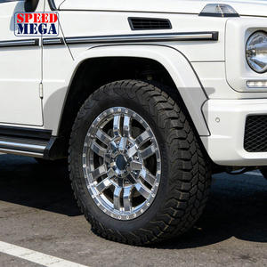 Ruedas Forjadas para Camionetas Todoterreno 24x12 24x14 26x12 26x14 26x16 28x16, Ruedas de Aleación de Aluminio Pulido Plateado para Camionetas Ford - Product Image 4