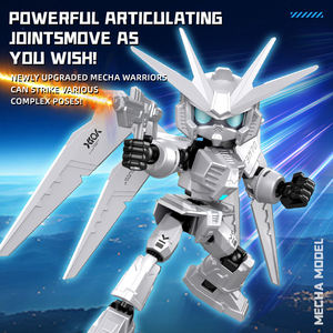 Modelo de Mecha <span class=keywords><strong>Gundam</strong></span> Pequeño con Articulaciones Móviles, Figura de Juguete para Armar, Juguete Moderno y Genial de Plástico para Niños, Impreso en <span class=keywords><strong>3D</strong></span>, Venta al por Mayor - Product Image 3