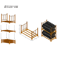 Support de pneu de stockage de palettes mobile personnalisé en métal empilable robuste