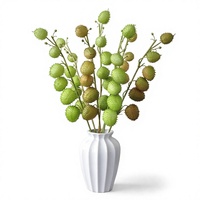 Nieuwe Aanwinsten Kunstmatige Real Touch Evergreen Halloween Thanksgiving Kerst Groene Club Fruit Bloem Ballon Plant Tak Zacht